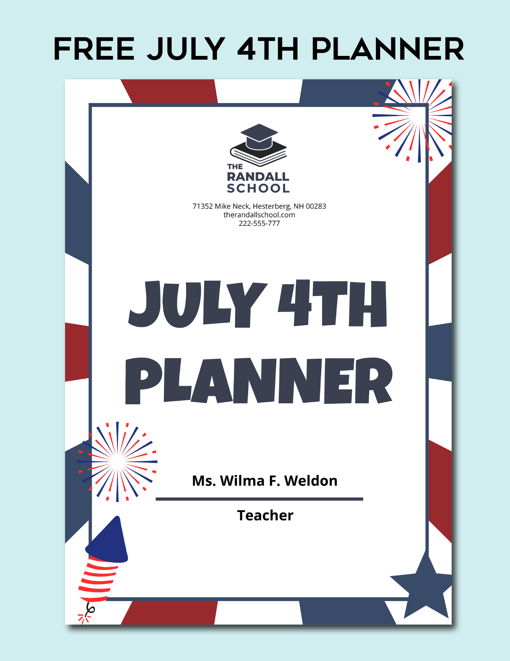 July 4th Planner