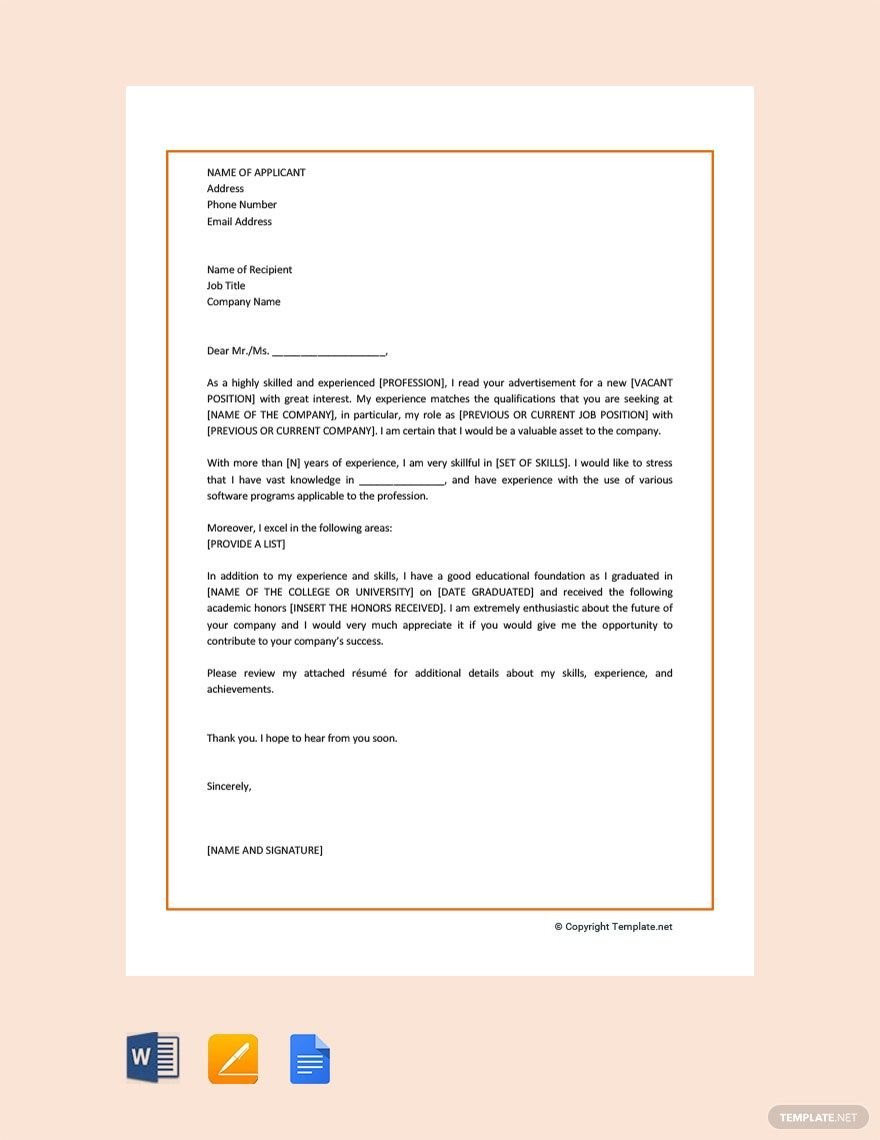 Motivation Letter In Pdf