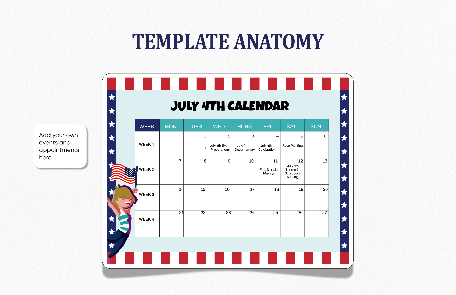 July 4th Calendar
