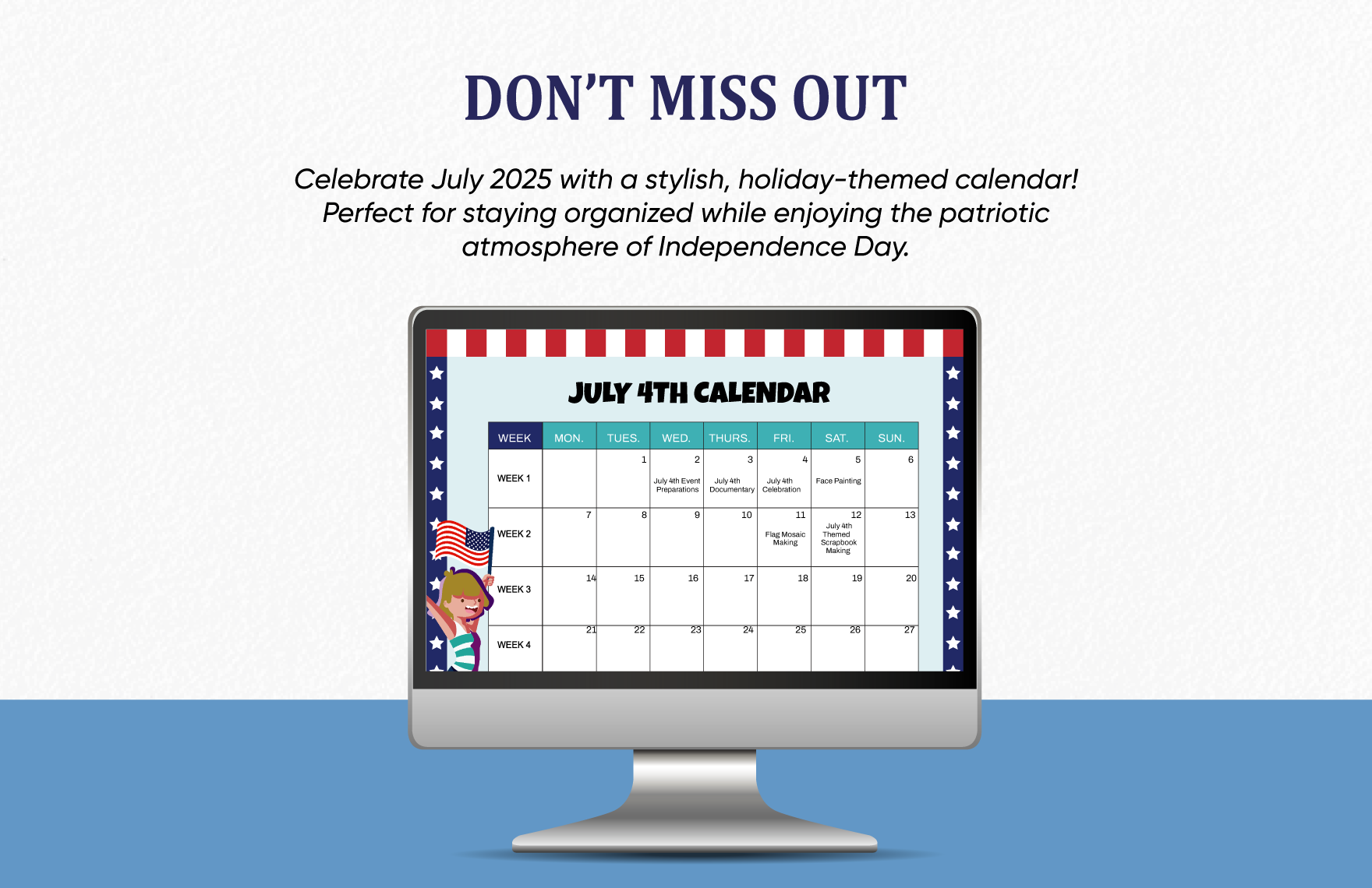 July 4th Calendar
