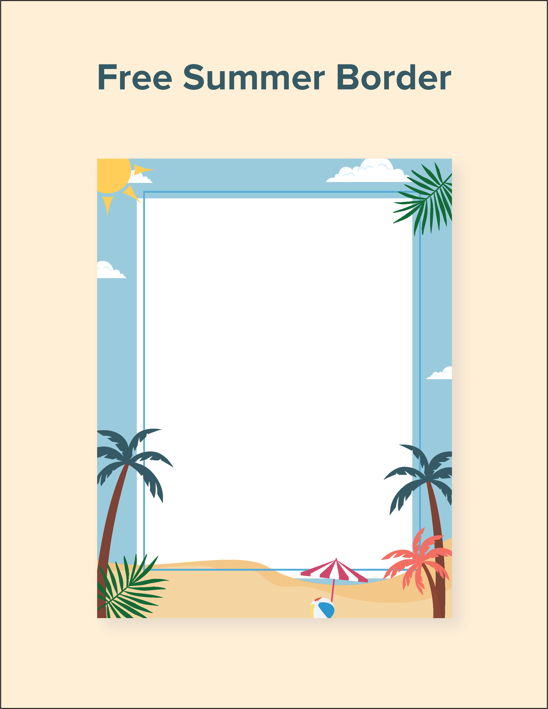 Summer Border Template