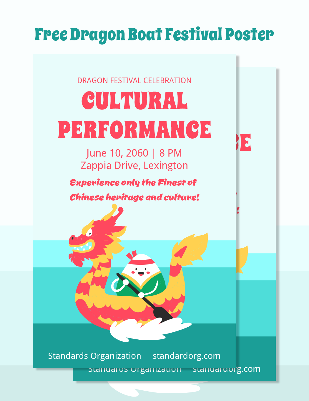 Dragon Boat Festival Poster In EPS Illustrator PSD JPG PNG SVG 