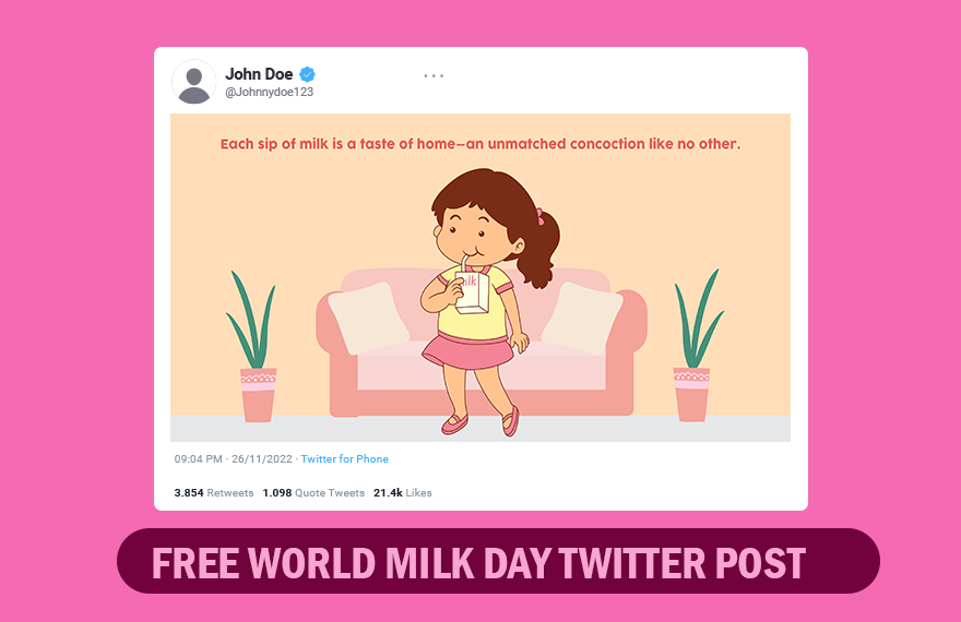 World Milk Day Twitter Post