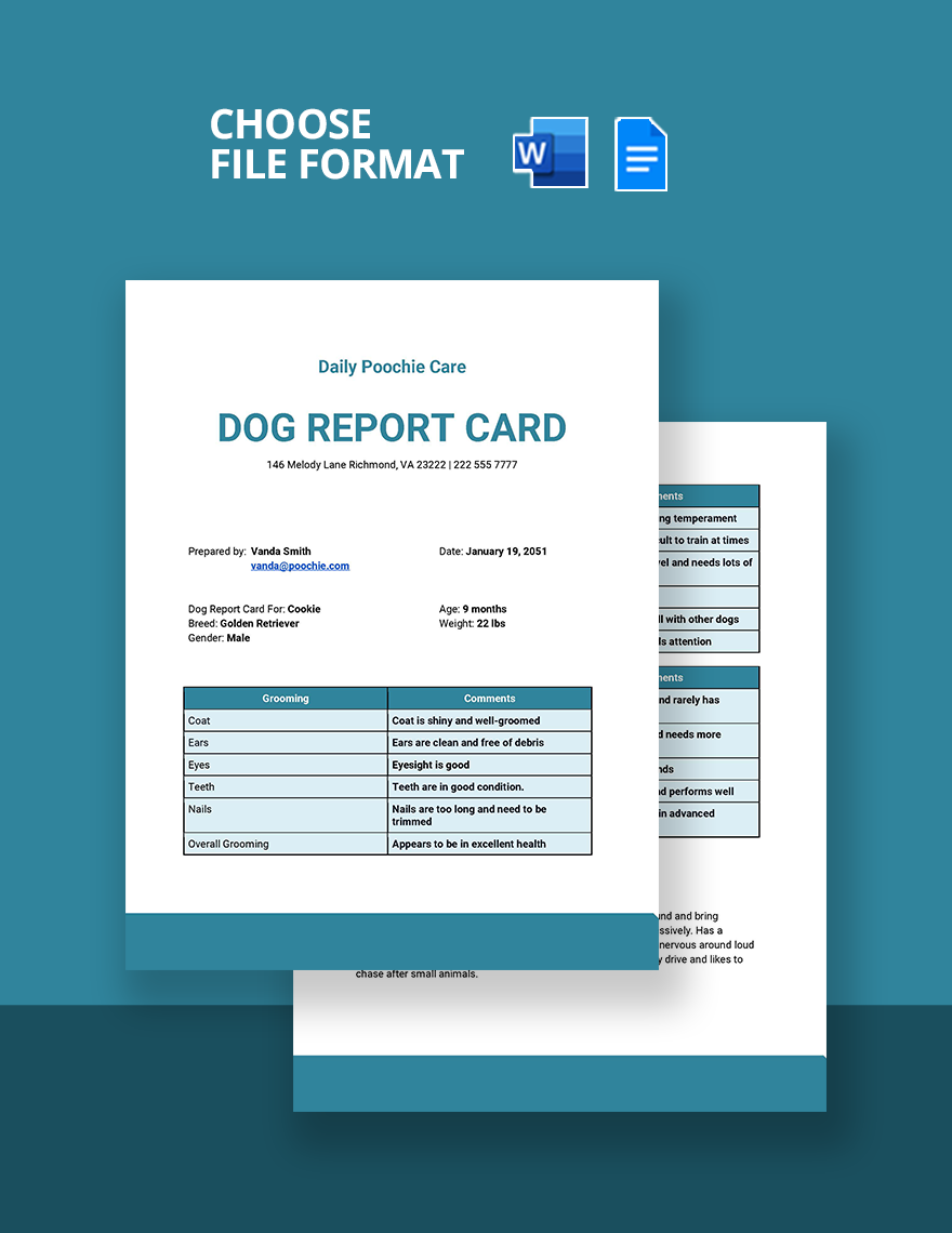dog-report-card-template-word-template