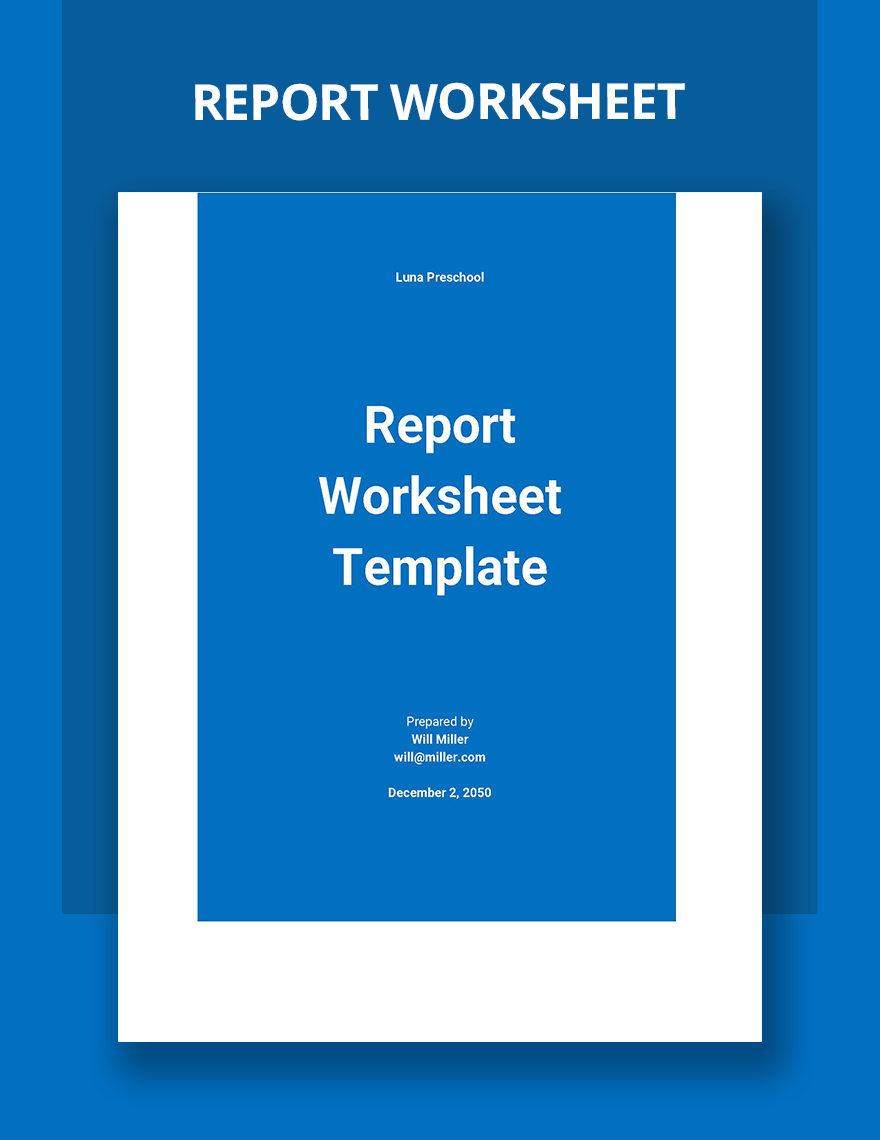 Report Worksheet Template