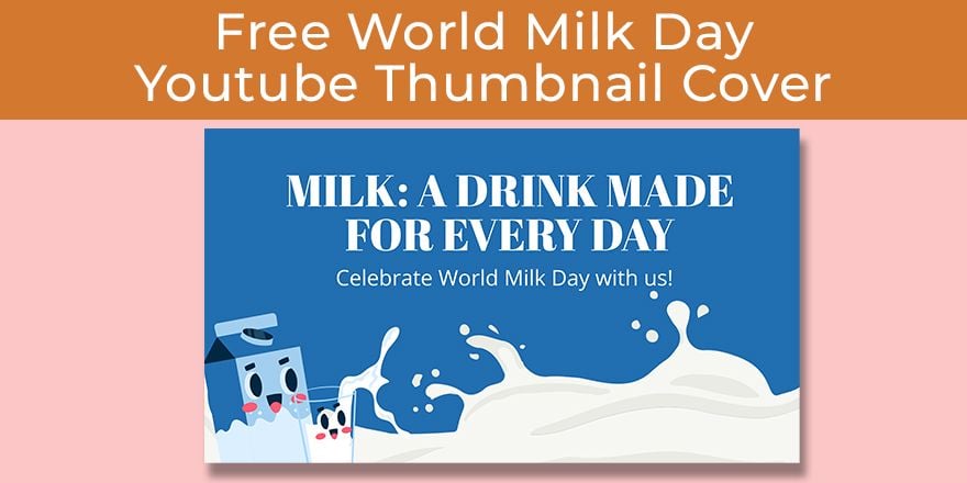 World Milk Day Youtube Thumbnail Cover