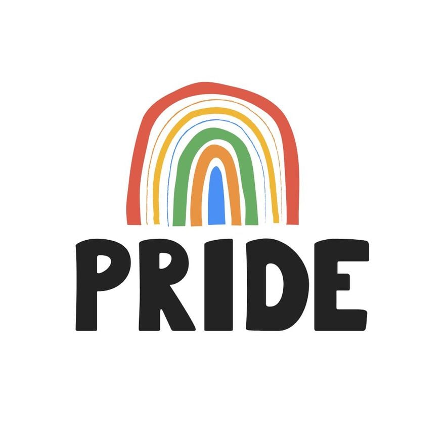 Pride Month Logo Vector
