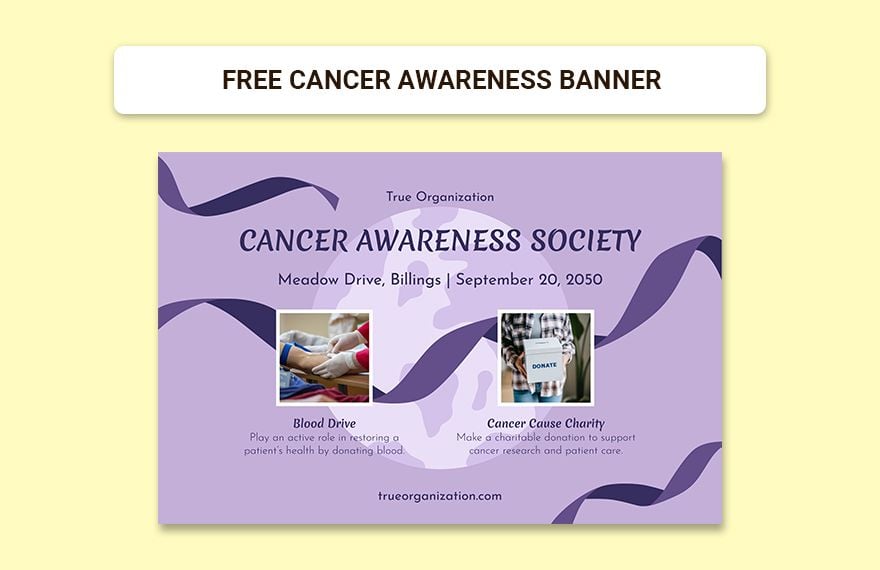 Free Cancer Awareness Banner in Illustrator, PSD, EPS, SVG, JPG, PNG