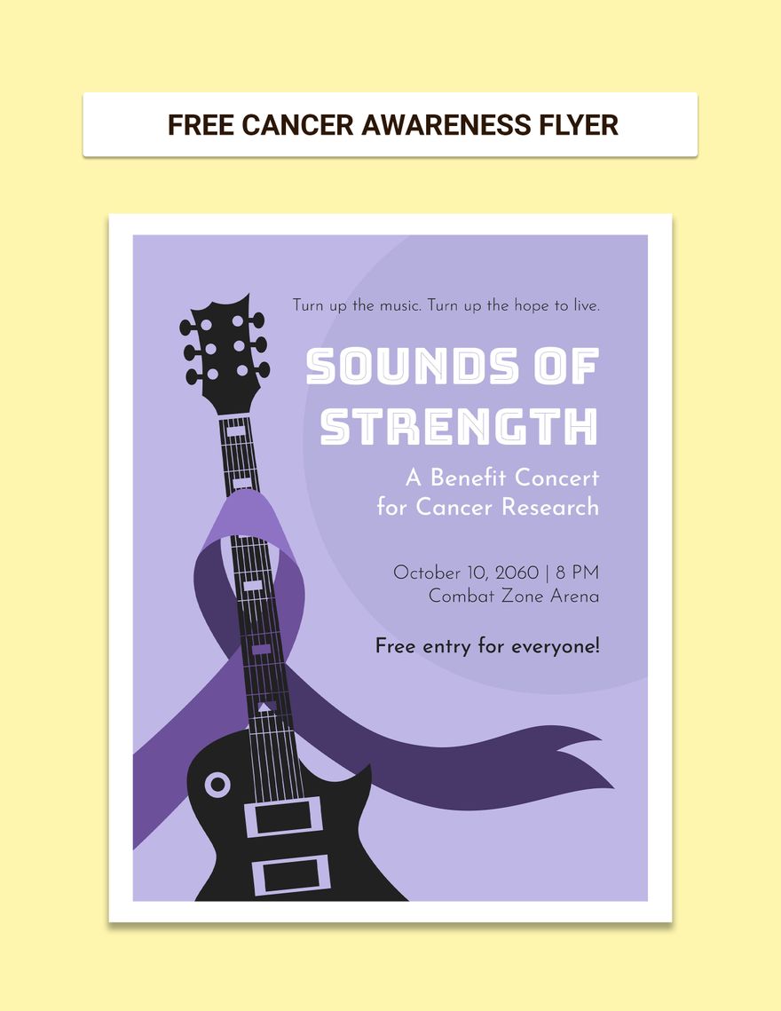 Free Cancer Awareness Flyer  in Word, Google Docs, Illustrator, PSD, EPS, SVG, JPG, PNG
