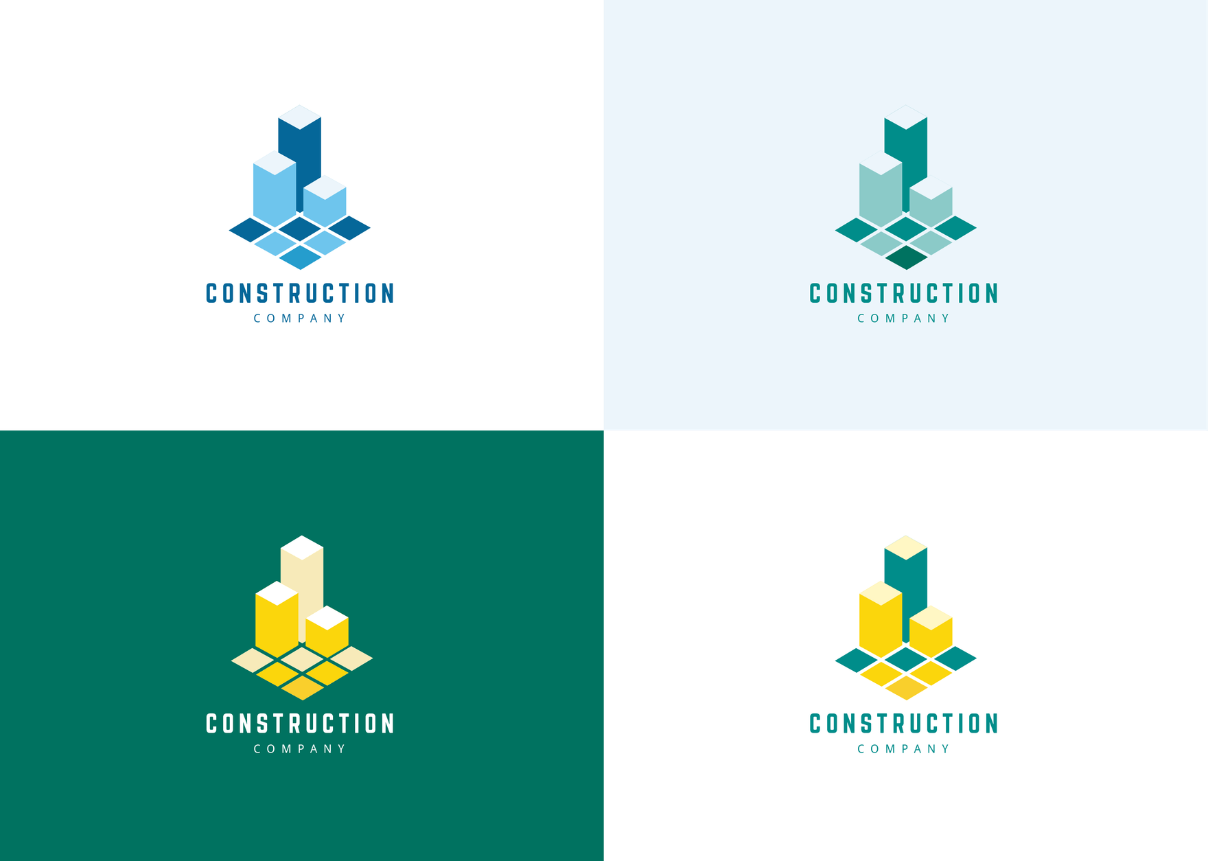 Construction  Building Blocks Logo