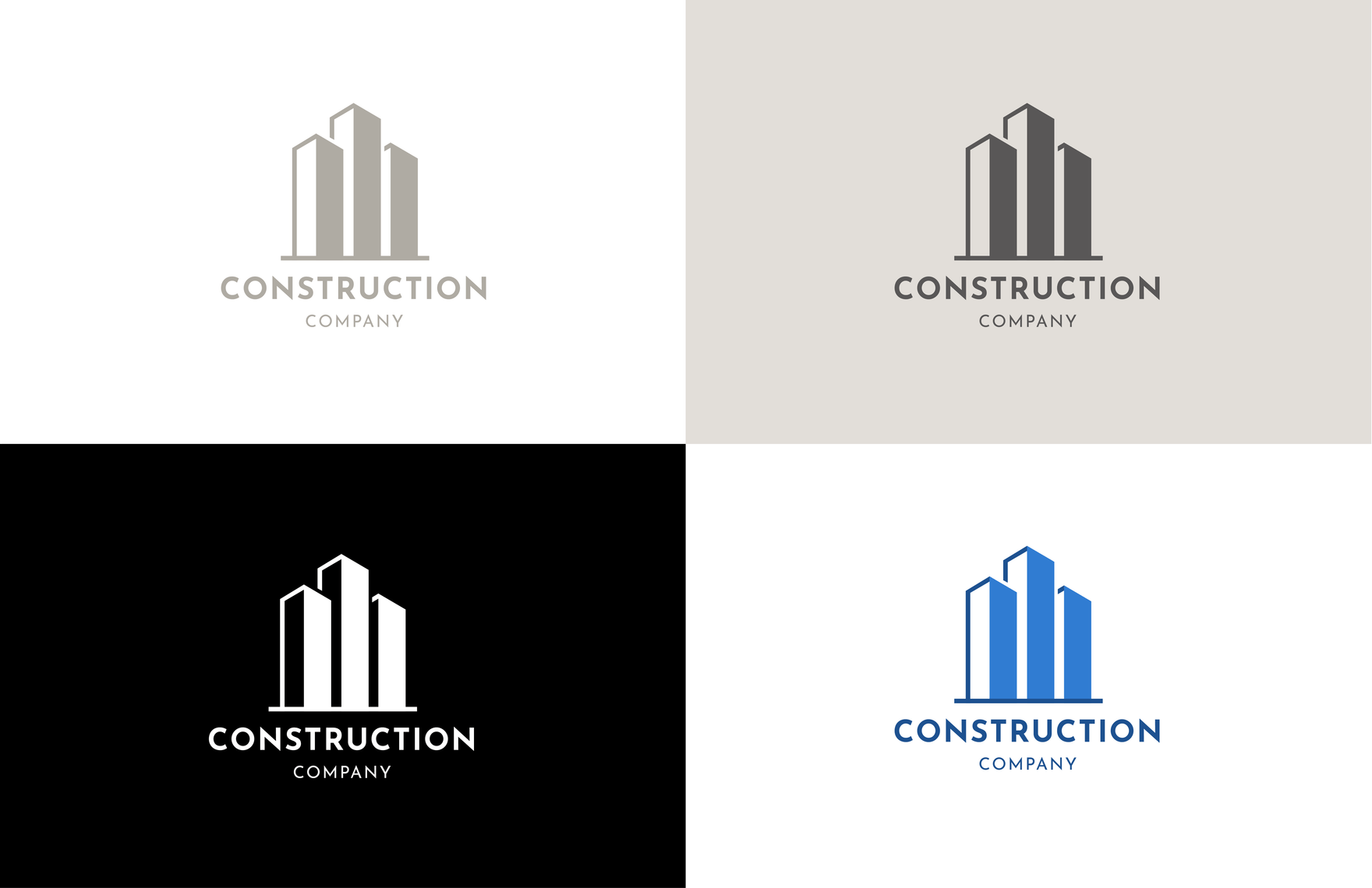 Construction Grayscale Logo
