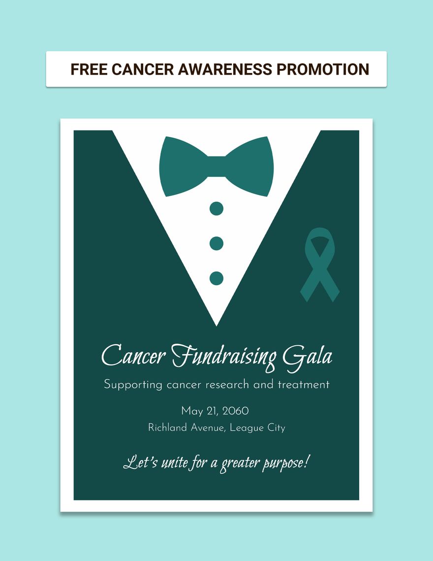 Cancer Awareness Promotion in Word, Google Docs, Illustrator, PSD, EPS, SVG, JPG, PNG