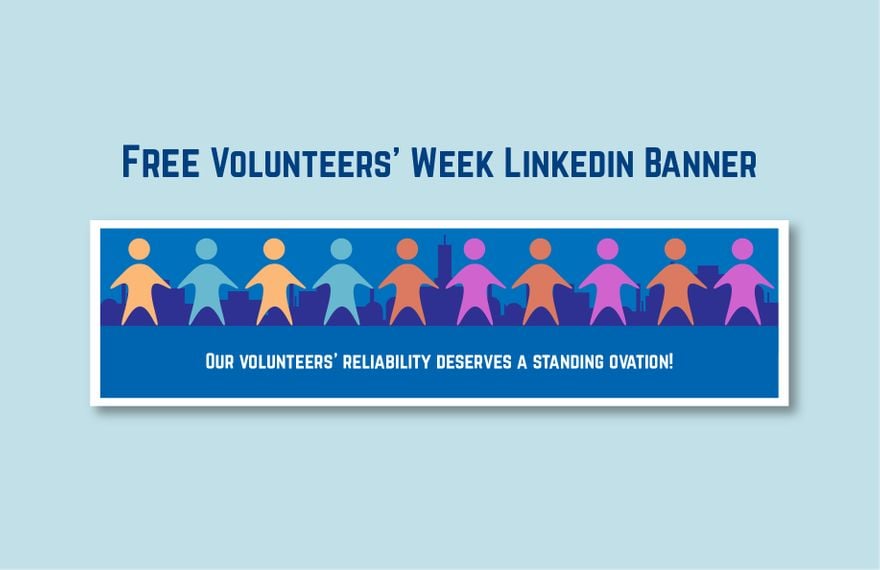 Volunteers' Week Linkedin Banner in Illustrator, PSD, EPS, SVG, JPG, PNG