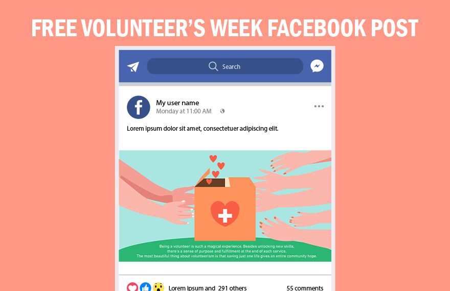 Free Volunteers' Week Facebook Post