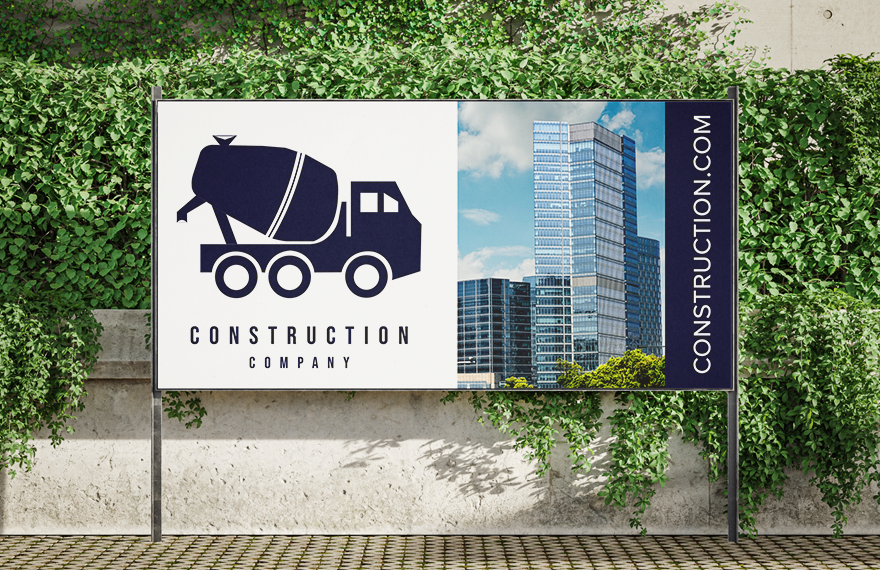 Construction  Cement Mixer Logo