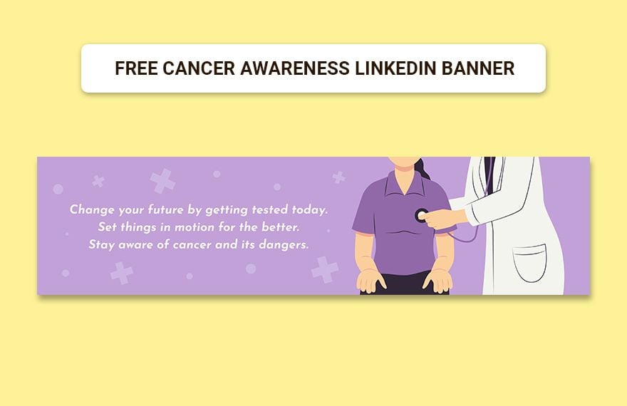 Free Cancer Awareness Linkedin Banner in Illustrator, PSD, EPS, SVG, JPG, PNG