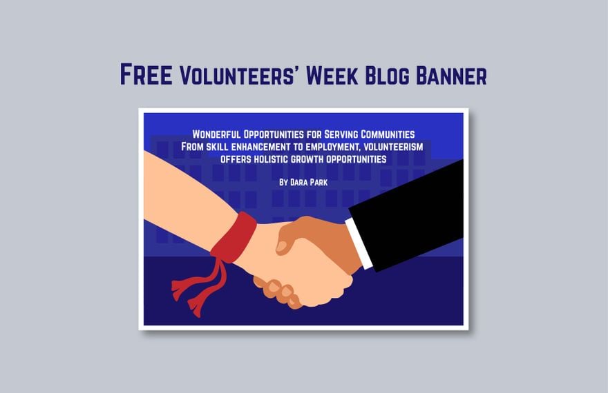 Free Volunteers' Week Blog Banner in Illustrator, PSD, EPS, SVG, JPG, PNG
