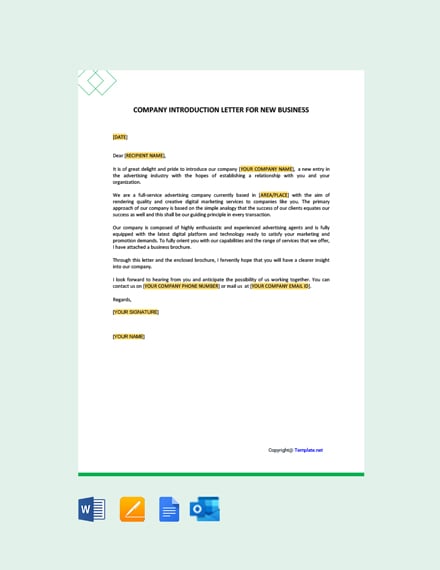 Construction Company Introduction Letter Template - Google Docs, Word ...