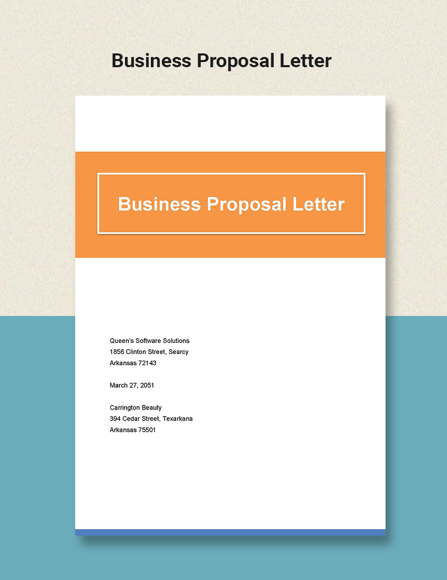 how to create a business proposal letter