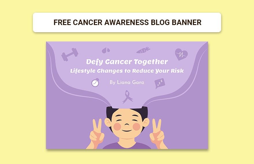 Cancer Awareness Blog Banner in Illustrator, PSD, EPS, SVG, JPG, PNG