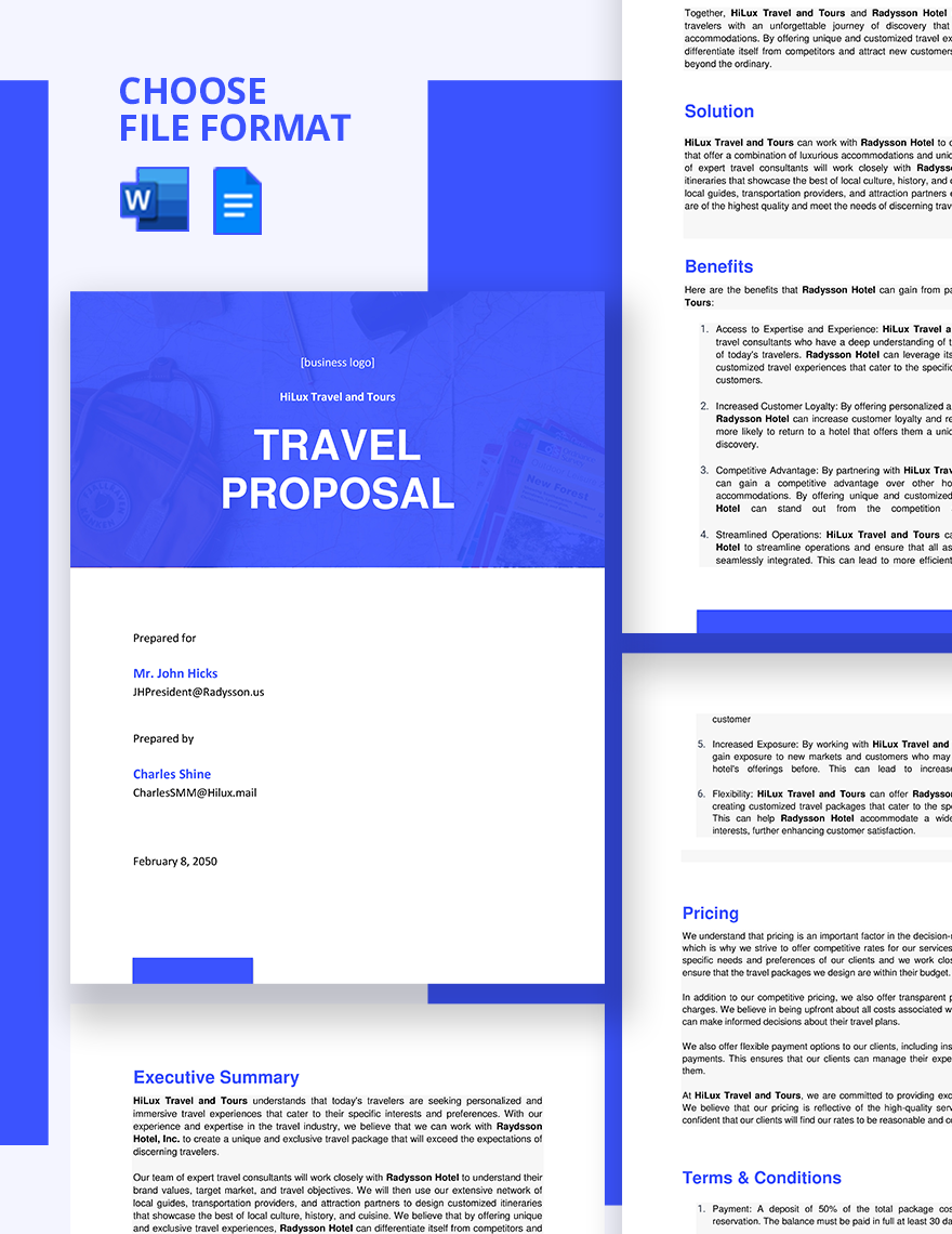 Proposal Layout Template - Download in Word, Google Docs | Template.net