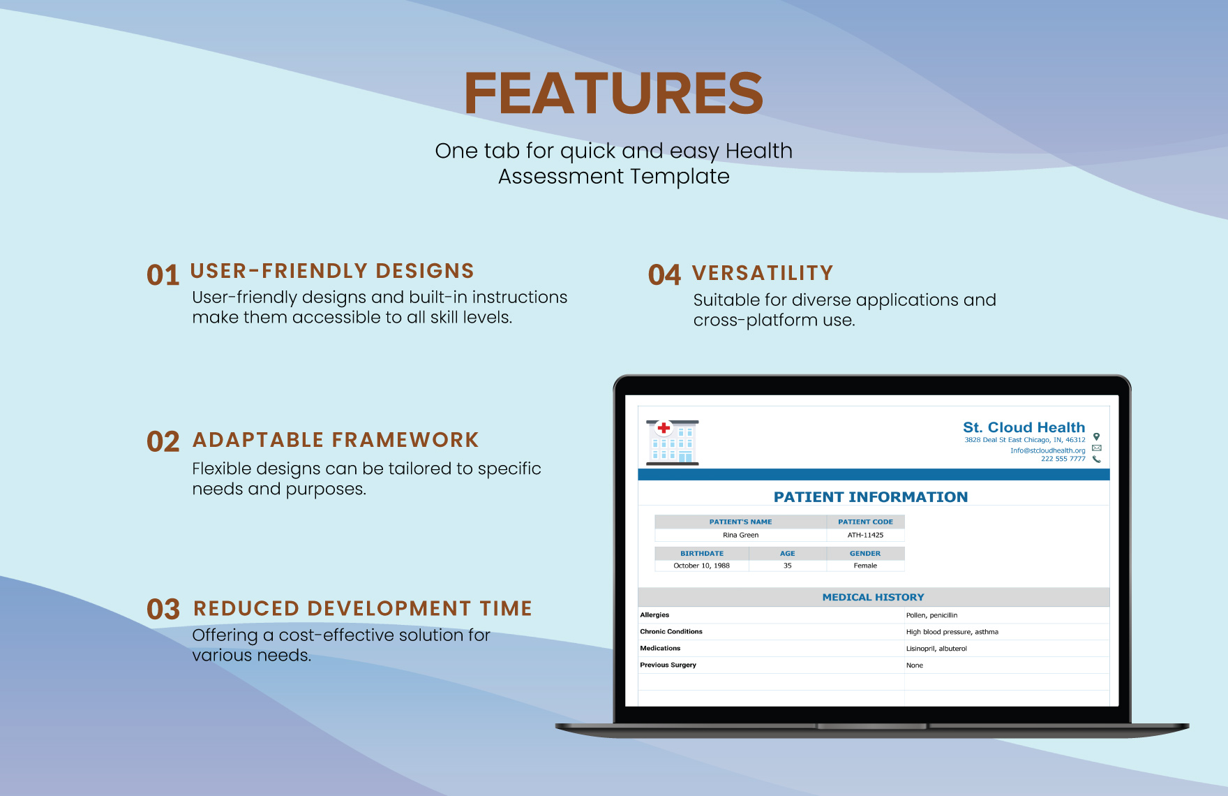 Health Assessment Template