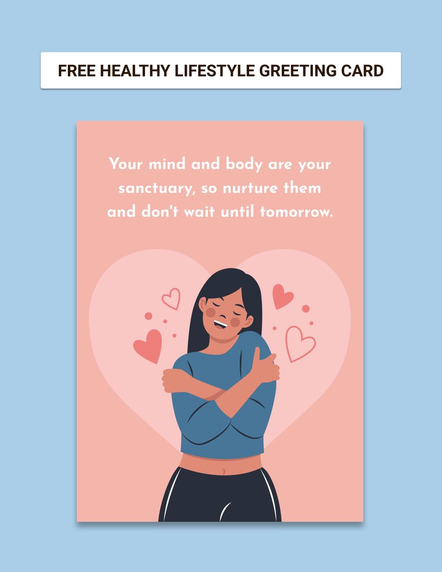 Healthy Lifestyle Greeting Card