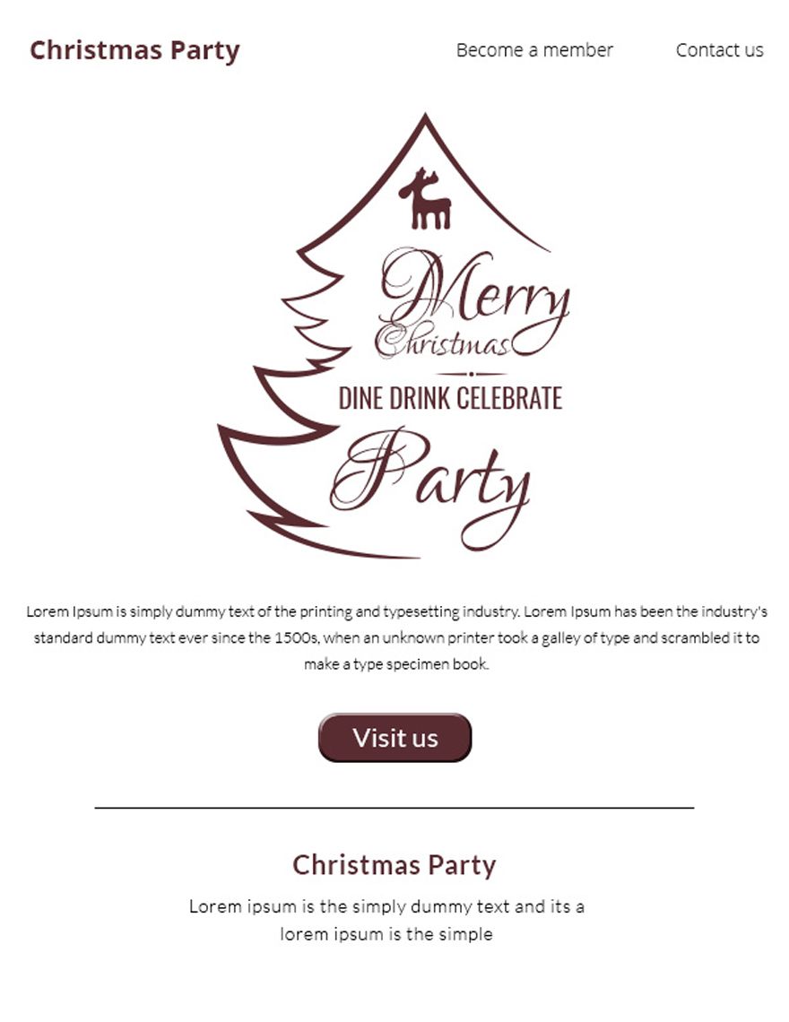 Christmas Party Email Newsletter Template