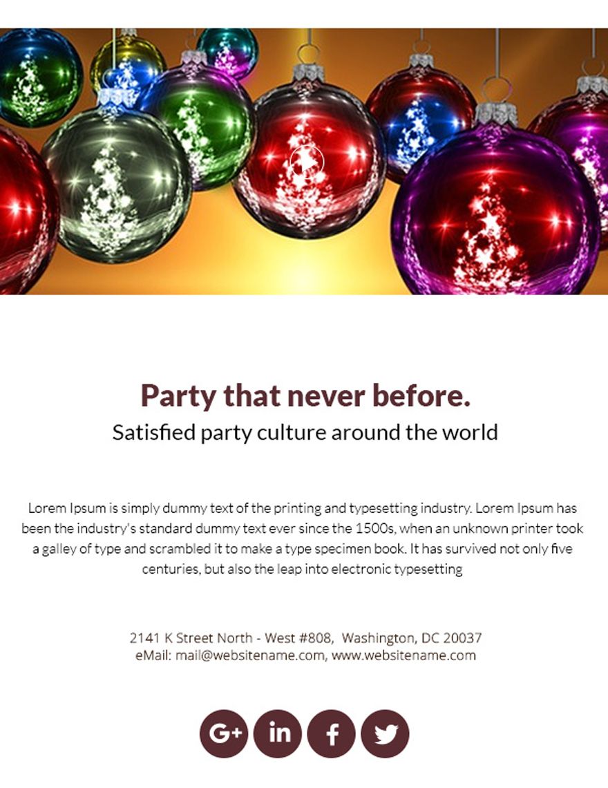 Christmas Party Email Newsletter Template
