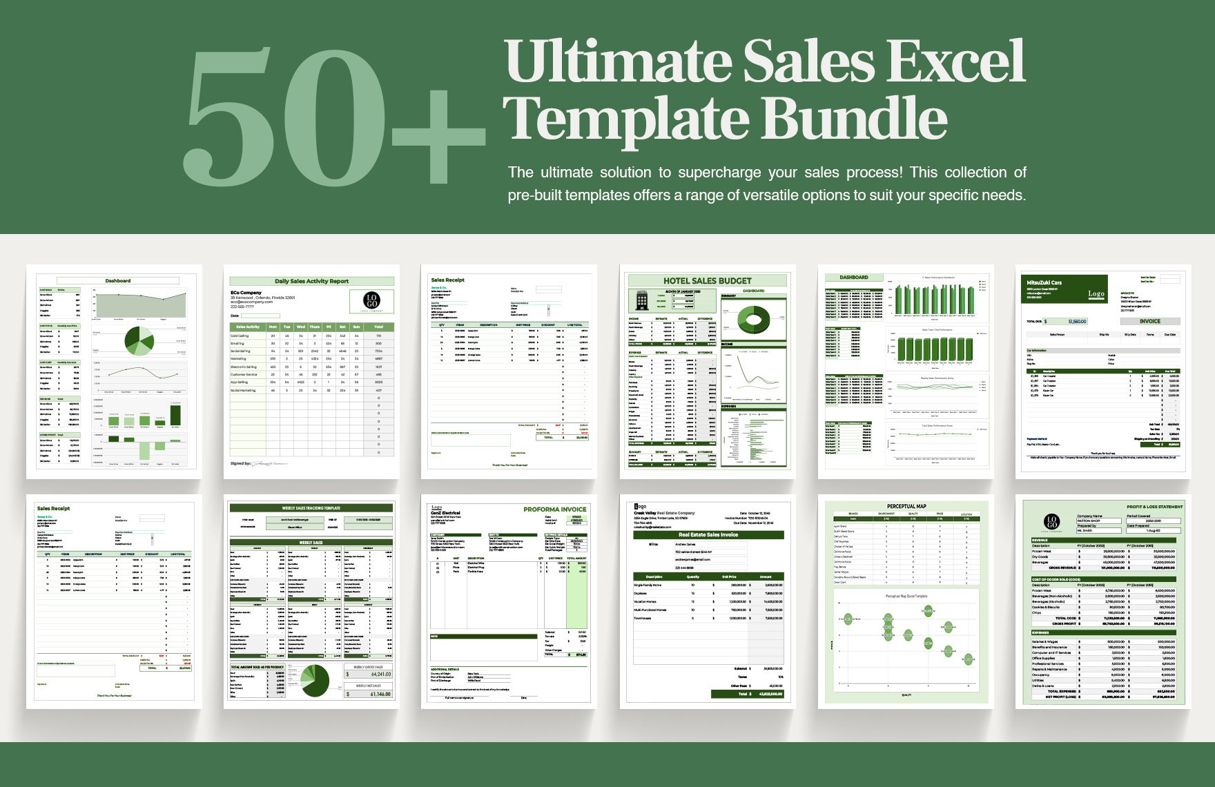 50+ Ultimate Sales Excel Template Bundle