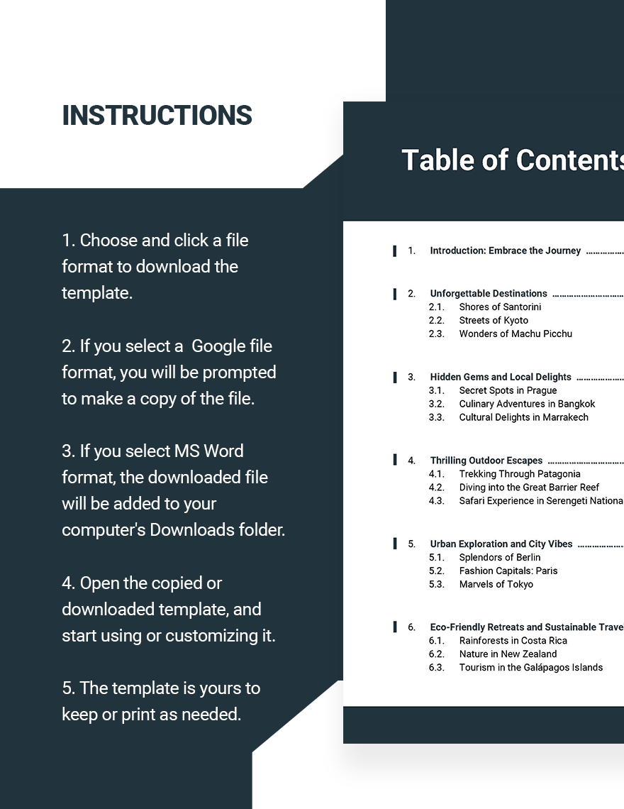 Aesthetic Table of Contents Template - Download in Word, Google Docs ...