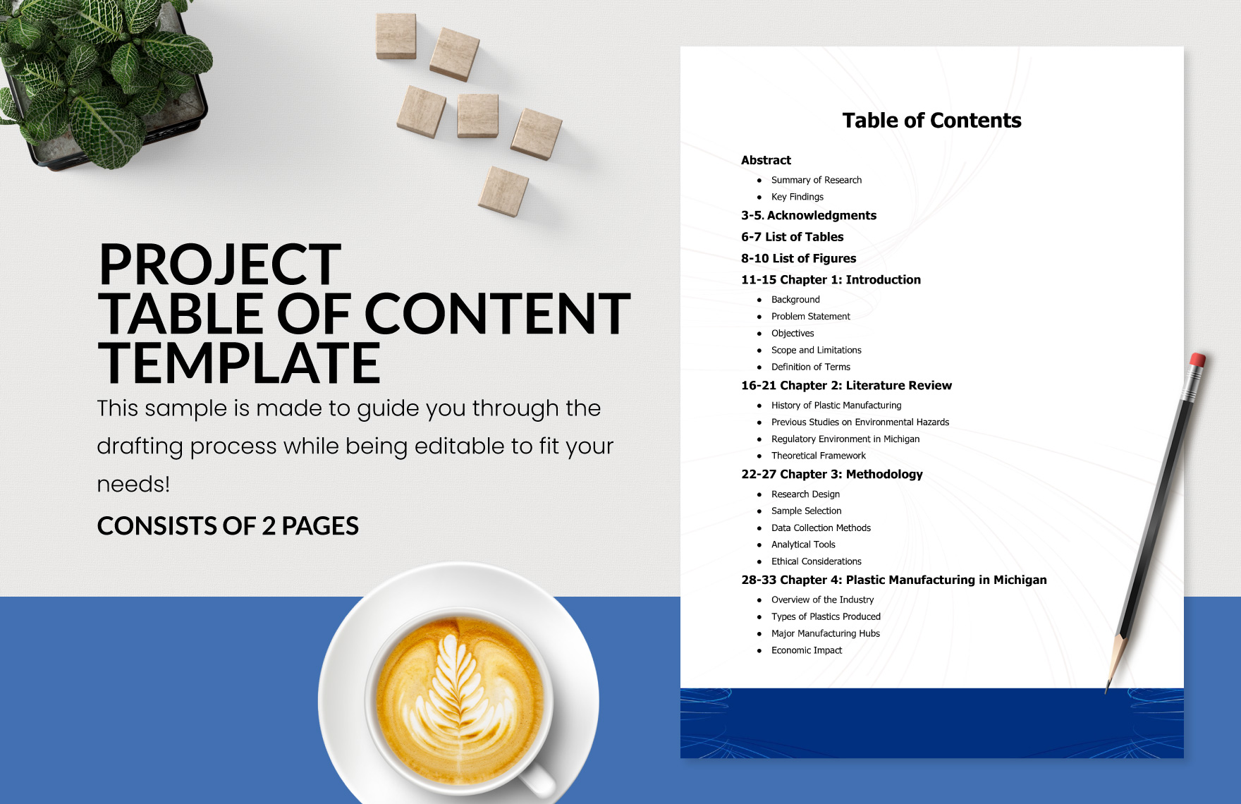 Project Table of Contents Template in Word, PDF, Google Docs - Download | Template.net