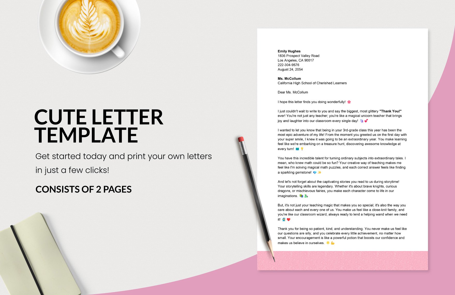 Cute Letter Template