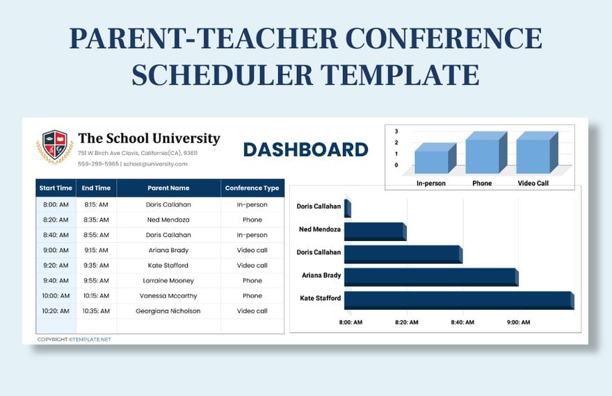 Parent-Teacher Conference Scheduler Template