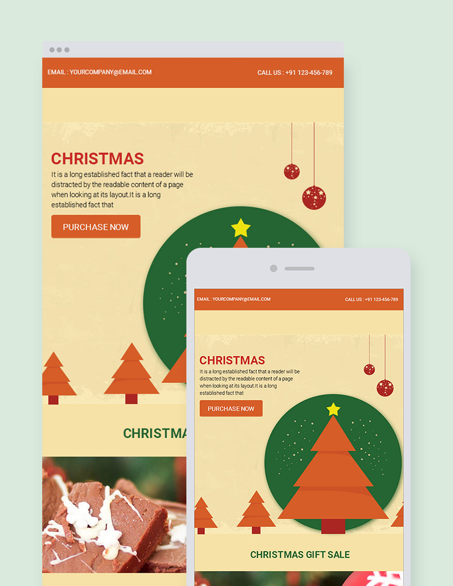 Free Retro Christmas Email Newsletter Template