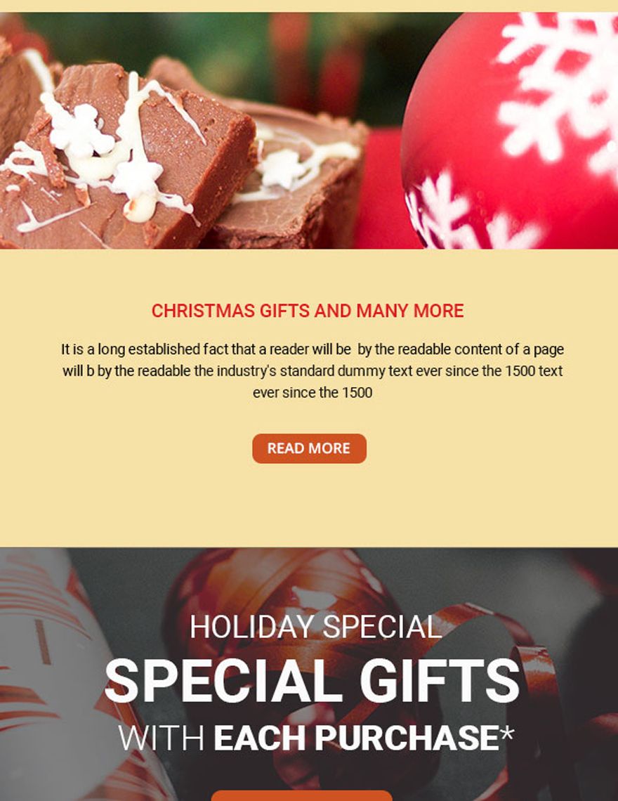 Retro Christmas Email Newsletter Template