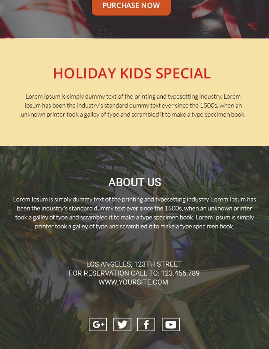 Retro Christmas Email Newsletter Template