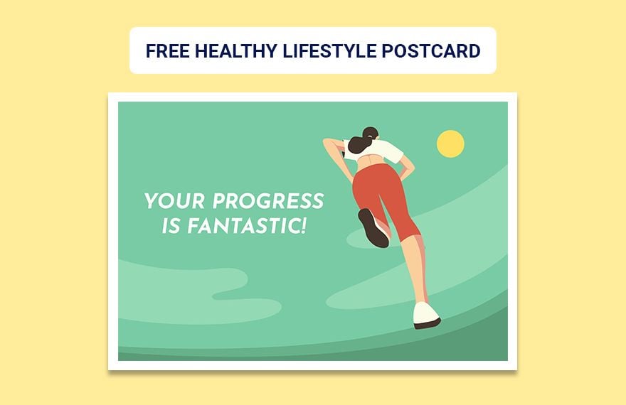 Healthy Lifestyle Postcard