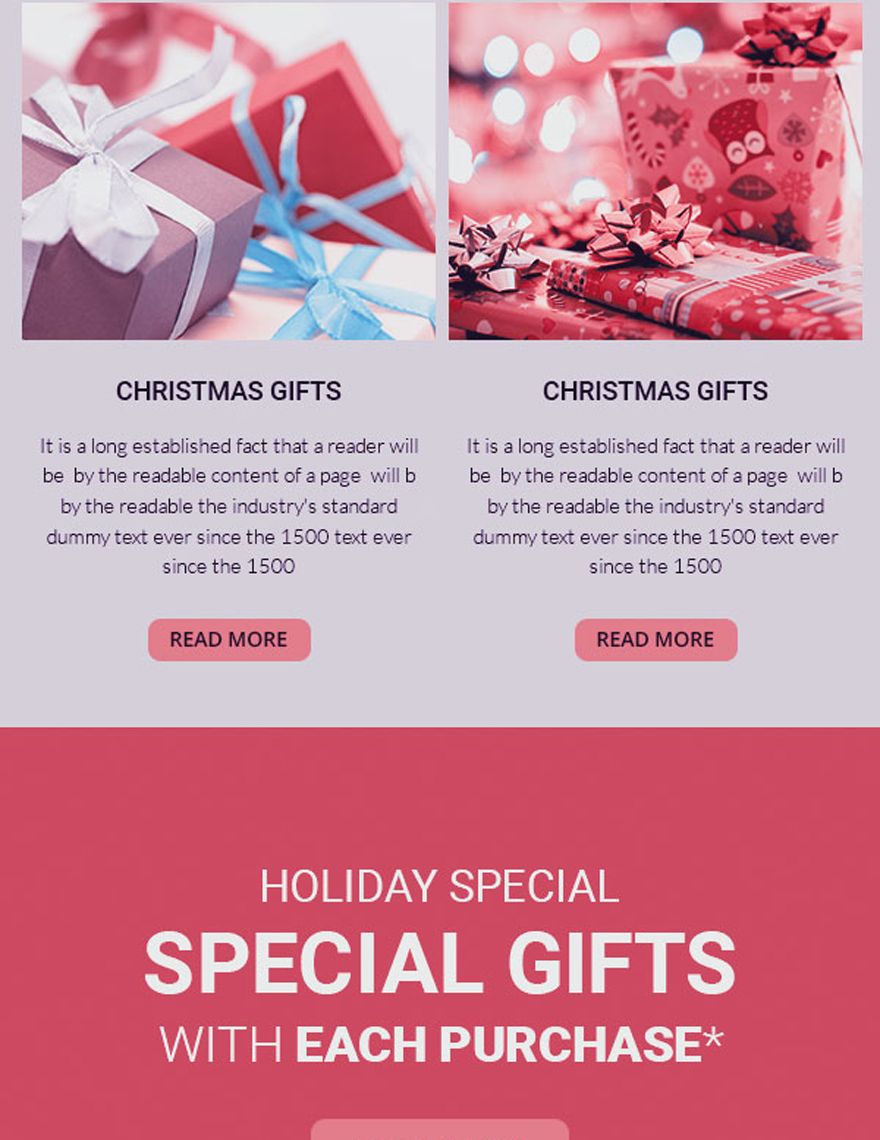 Simple Modern Christmas Email Newsletter Template