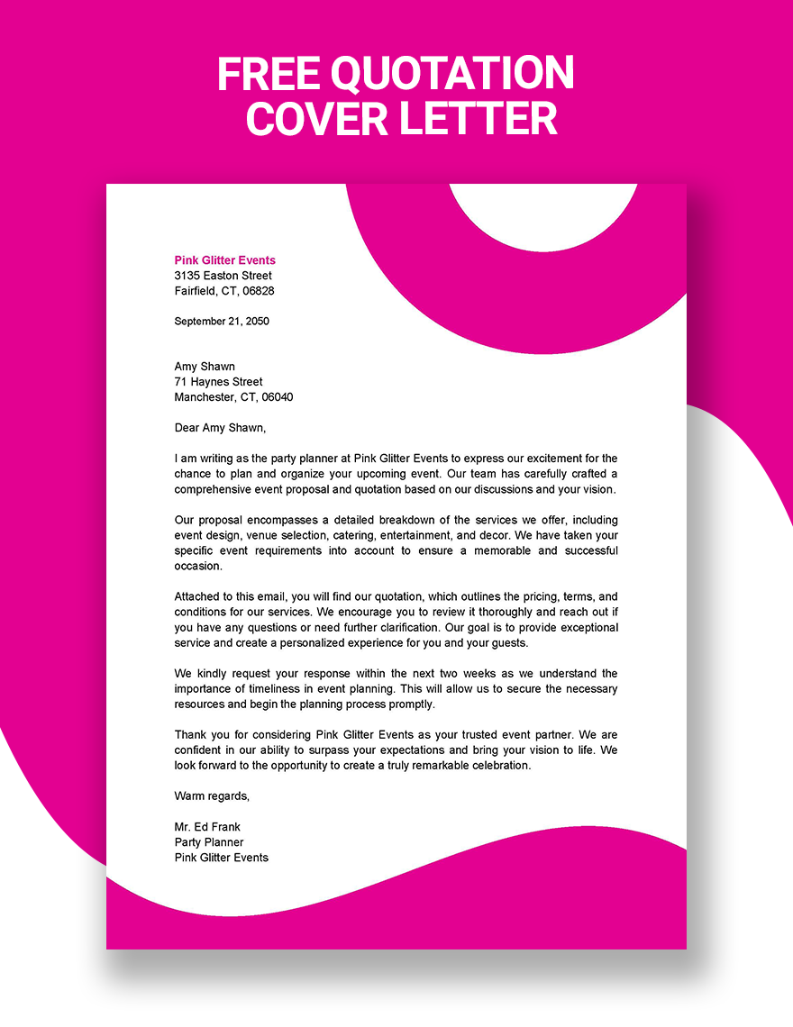 Quotation Cover Letter