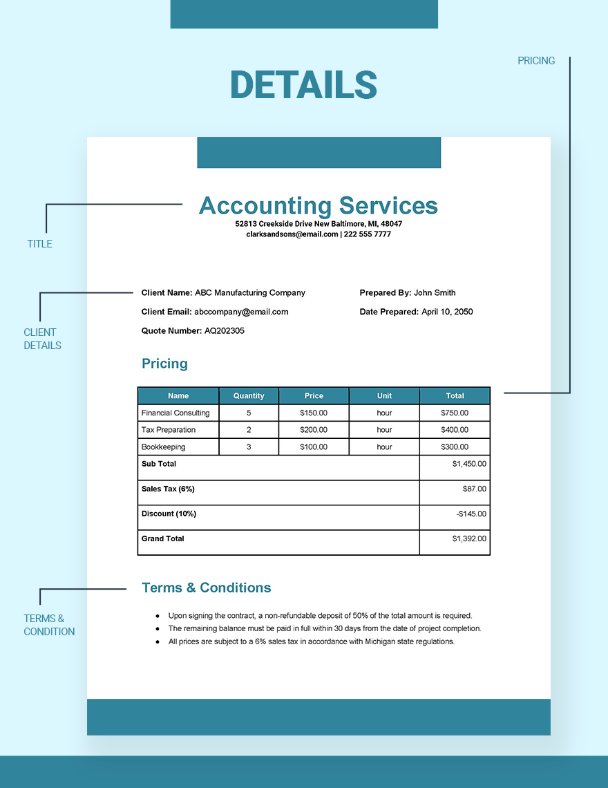 Accounting Quotation Template Google Docs Word Template net Accounting Quotation Template Google Docs Word Template net