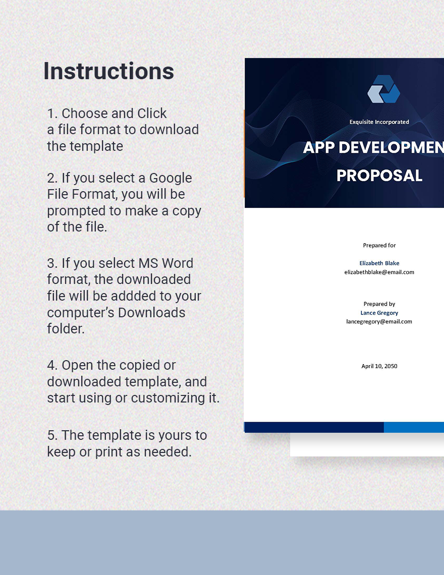 App Development Proposal Template Google Docs, Word