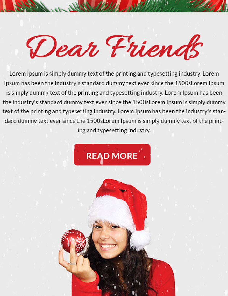 Simple Christmas Festival Email Newsletter Template