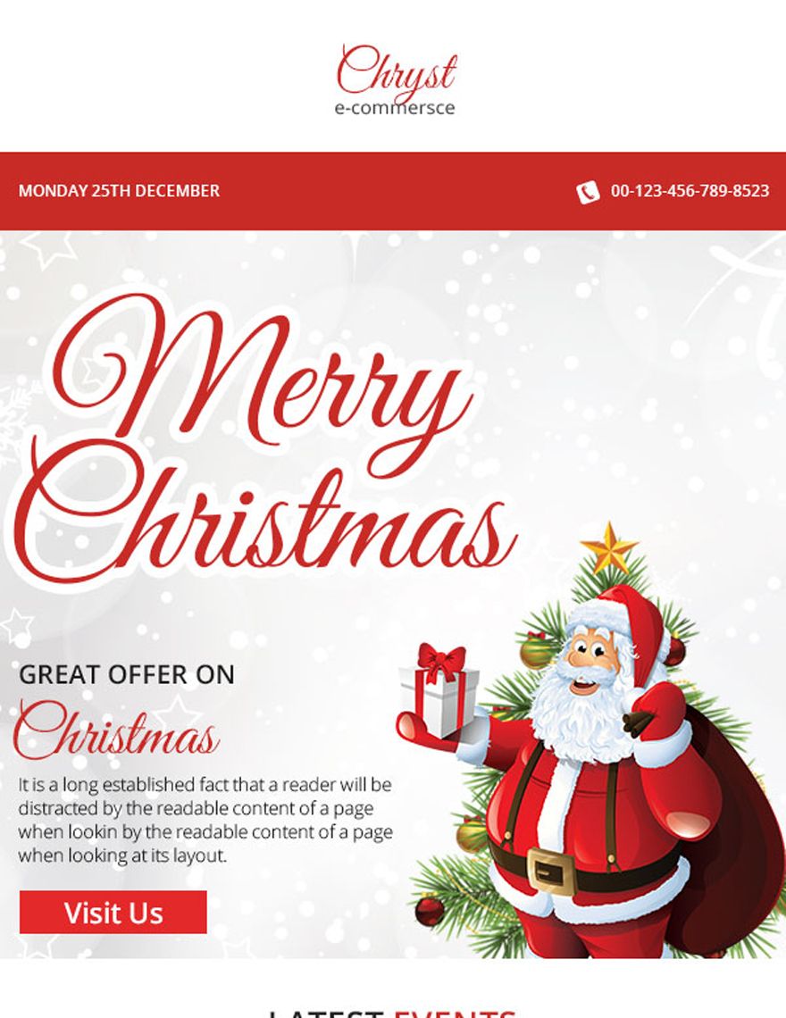Christmas Events Email Newsletter 