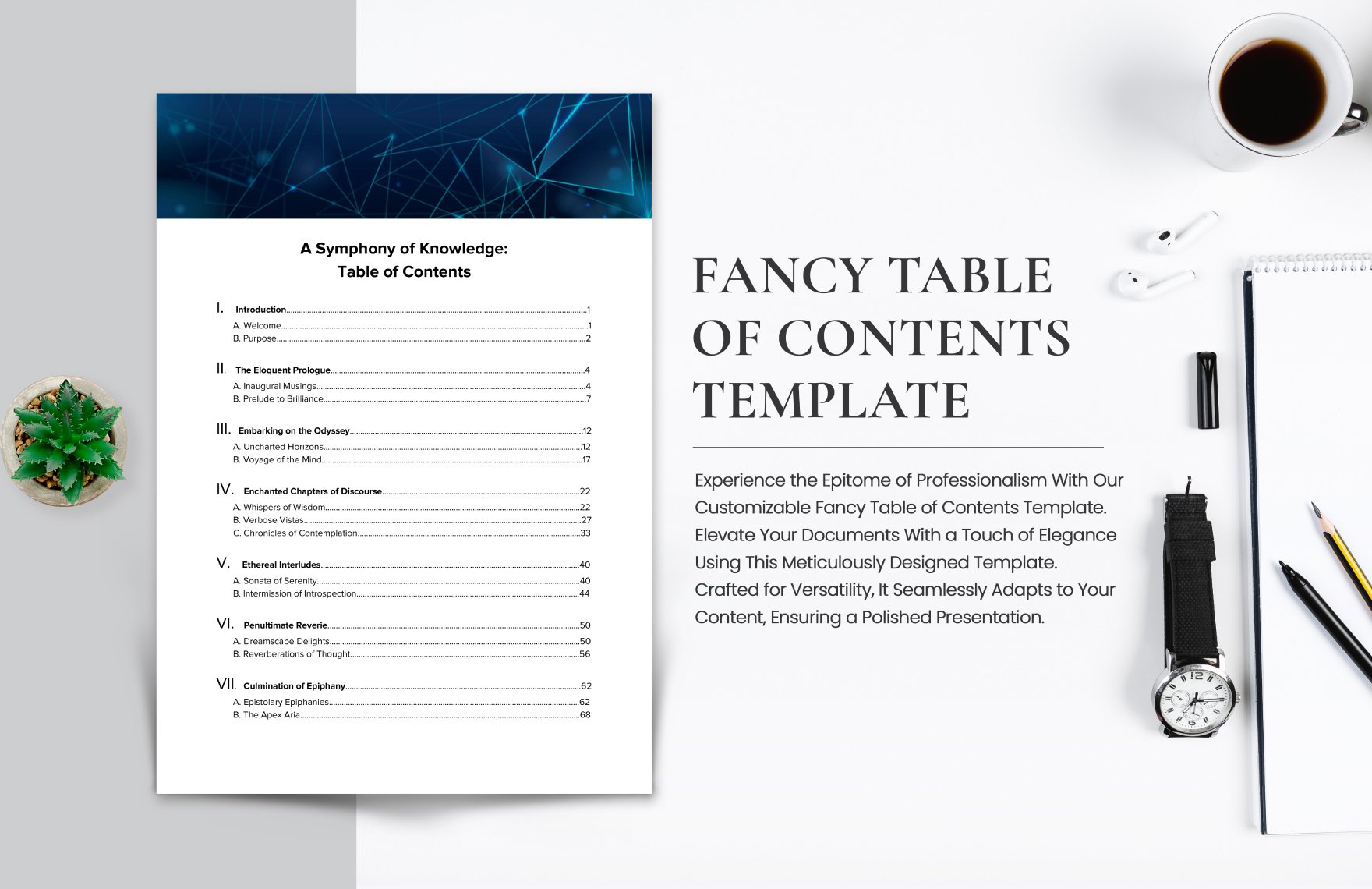 Fancy Table of Contents Template
