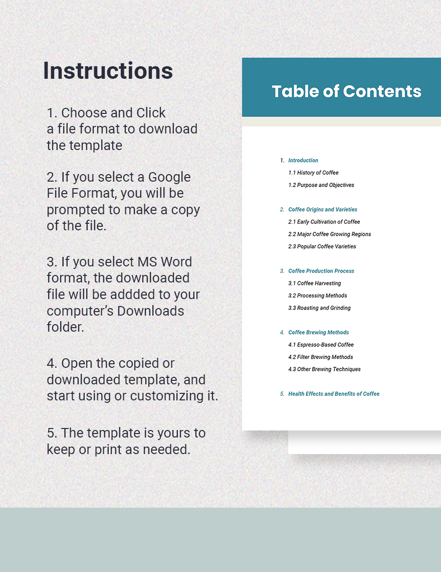 Table of Contents for Assignment Template - Download in Word, Google ...