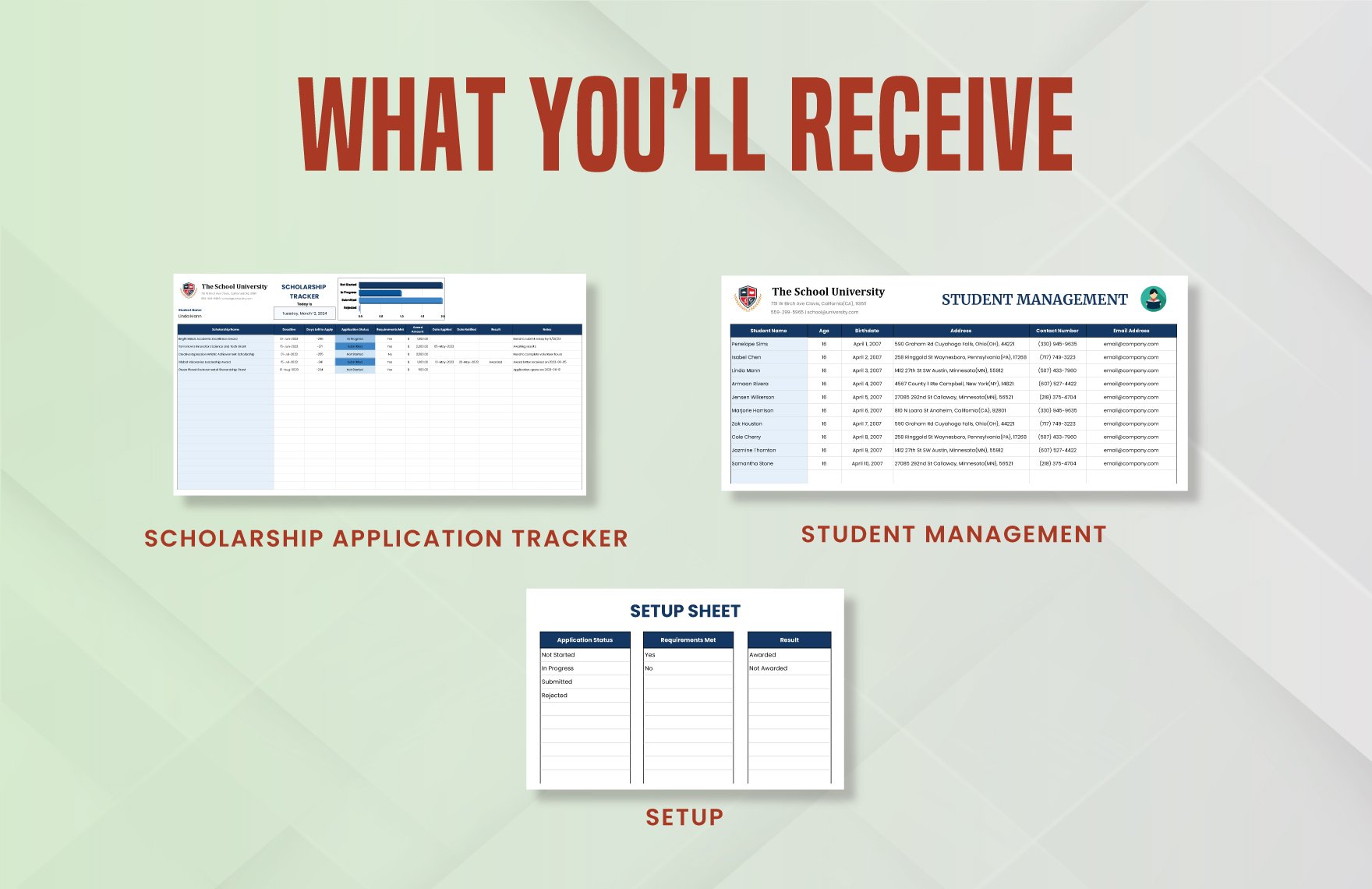 Scholarship Application Tracker Template