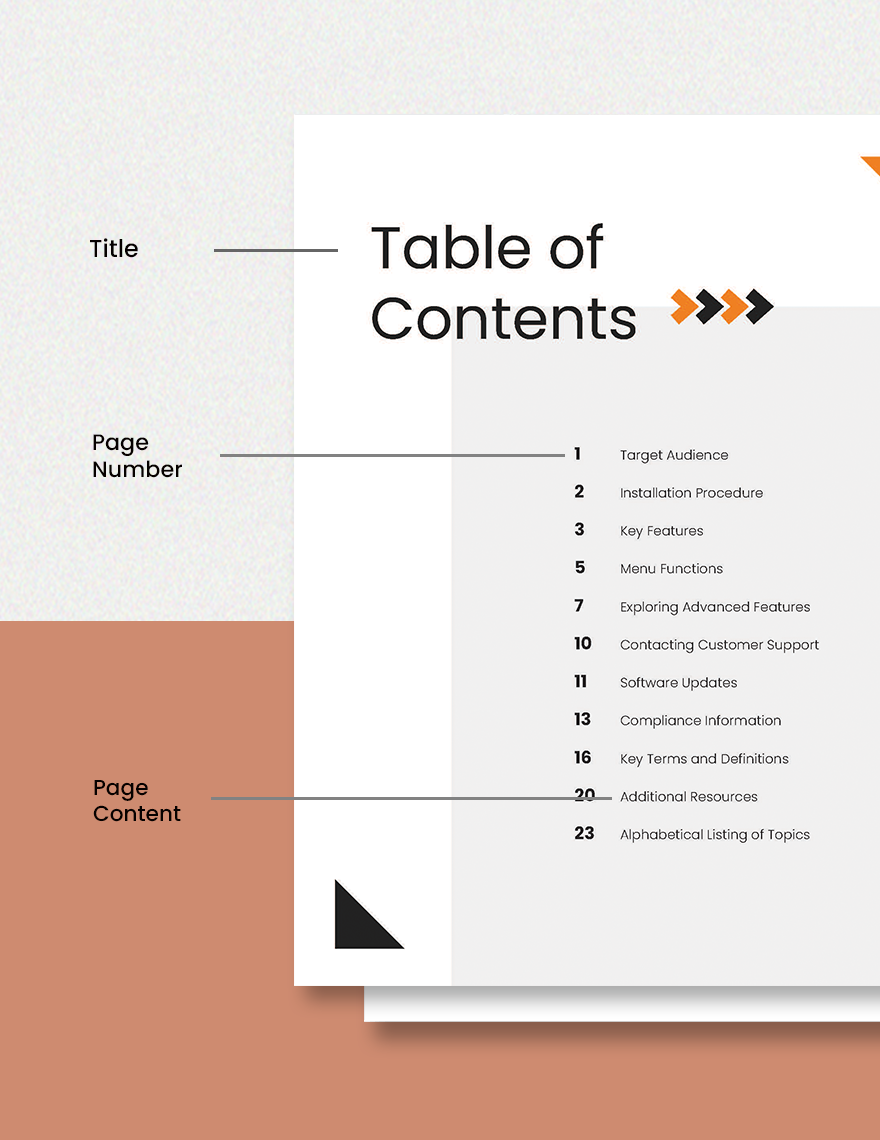 Printable A4 Table of Contents Template Download in Word, Google Docs