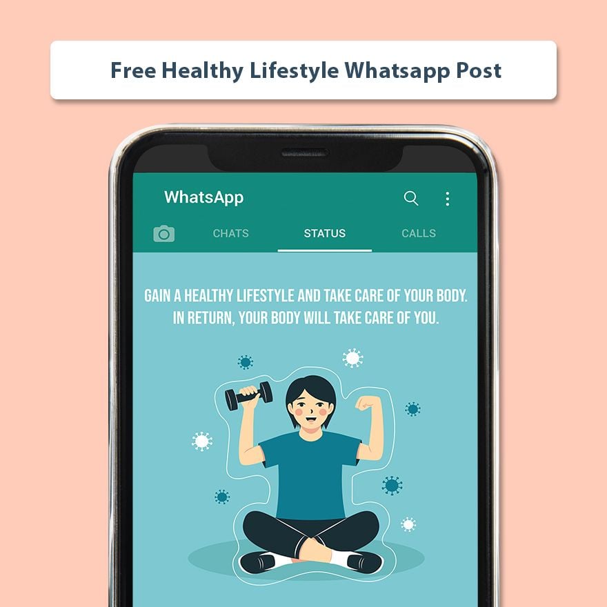 Free Healthy Lifestyle Whatsapp Post