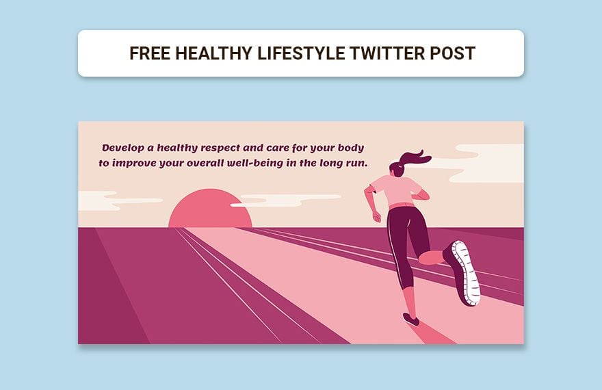 Free Healthy Lifestyle Twitter Post
